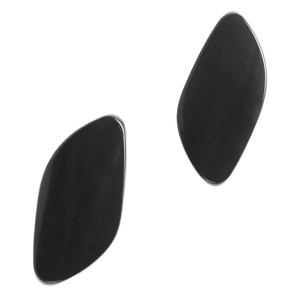 2PCS Headlight Lamp Washer Cover Caps Left & Right Black Fit for Volvo S80 2007-2013 39870059, 39870060