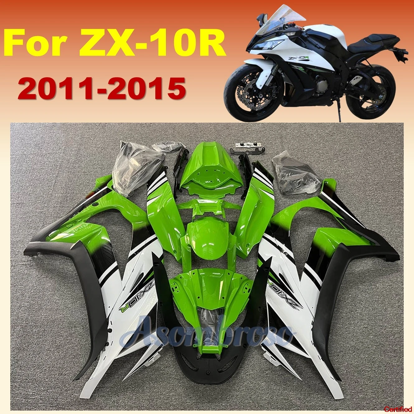 

Full Fairing For Ninja ZX10R 2011 2012 2013 2014 2015 ZX-10R 11-15 ZX 10R Motorcycle ABS Injection Bodywork set