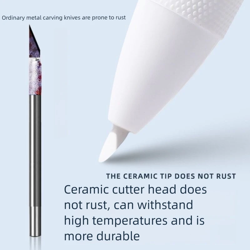 Retractable Ceramic Pen Cutter Portable Utility Knife Paper Cutter DIY Scrapbook Sticker Cutting Tool Office School Stationery
