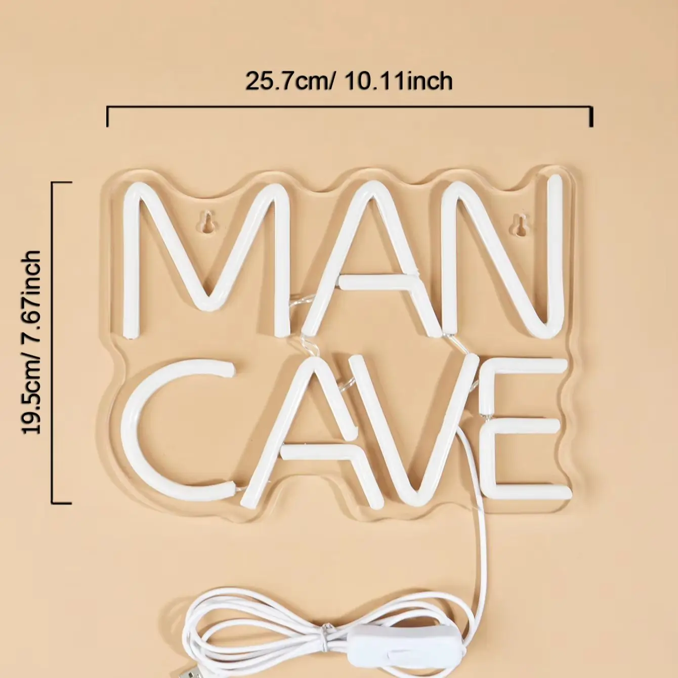 Chi-buy LED Neon MAN CAVE USB Powered Neon Signs Decor Lamp Signs Birthday Gift Wall Art For Bedroom Room Bar Shop