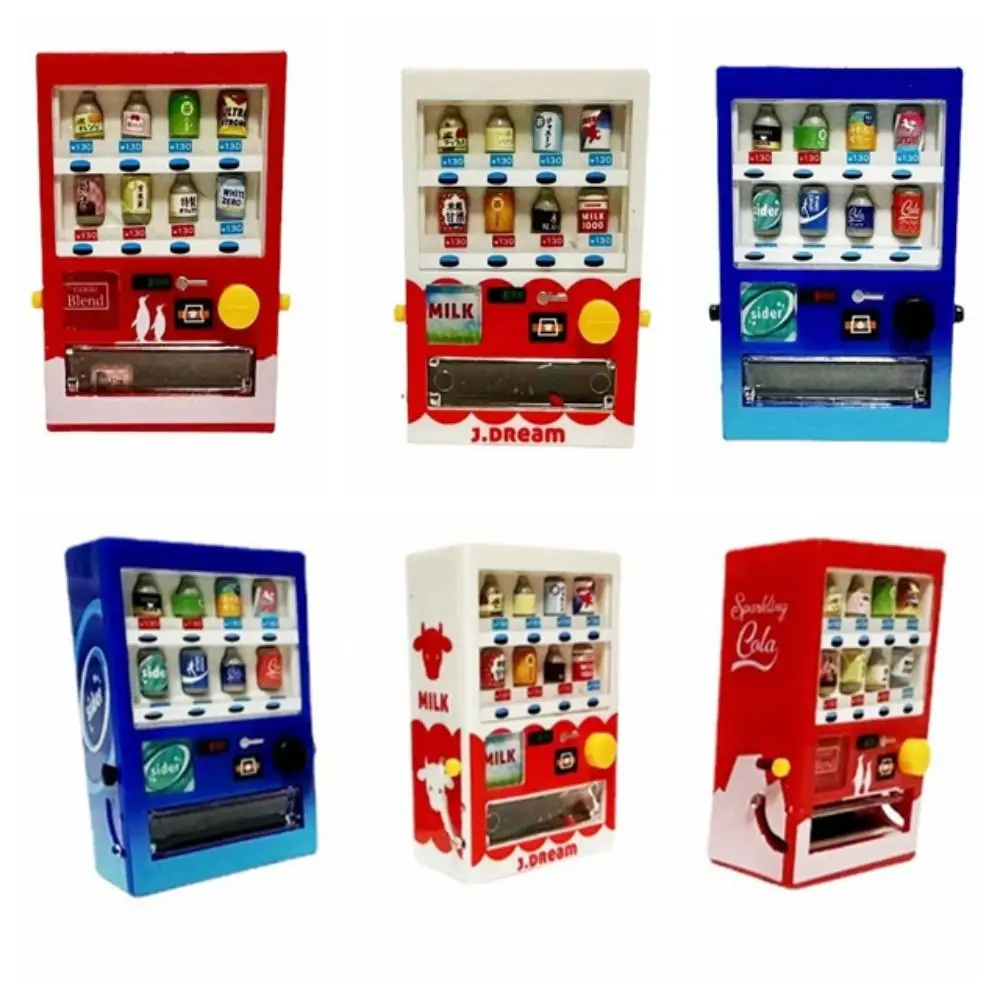 

1: 12 Doll House Simulation Drinks Vending Machine Mini Stimulate Imagination Educational Personality Christmas Gift