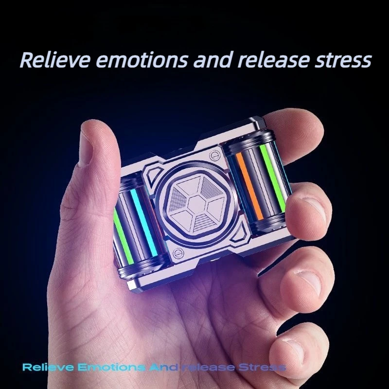Tank Shaped Metal Fidget Spinner DIY Glow-in-the-Dark EDC Toy Stress Relief Fidget Anxiety Relief for Adults Birthday Gift