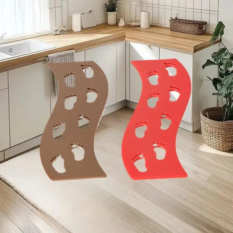 인형의 집 크리스마스 장식: 요정 정원 설정을 위한 발자국 바닥 매트 5개 세트