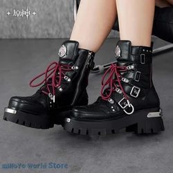 [Official] Wriothesley Shoes MiHoYo Original Merch Genshin Impact Wriothesley Theme Impression Serie Half Boots Cosplay Gifts