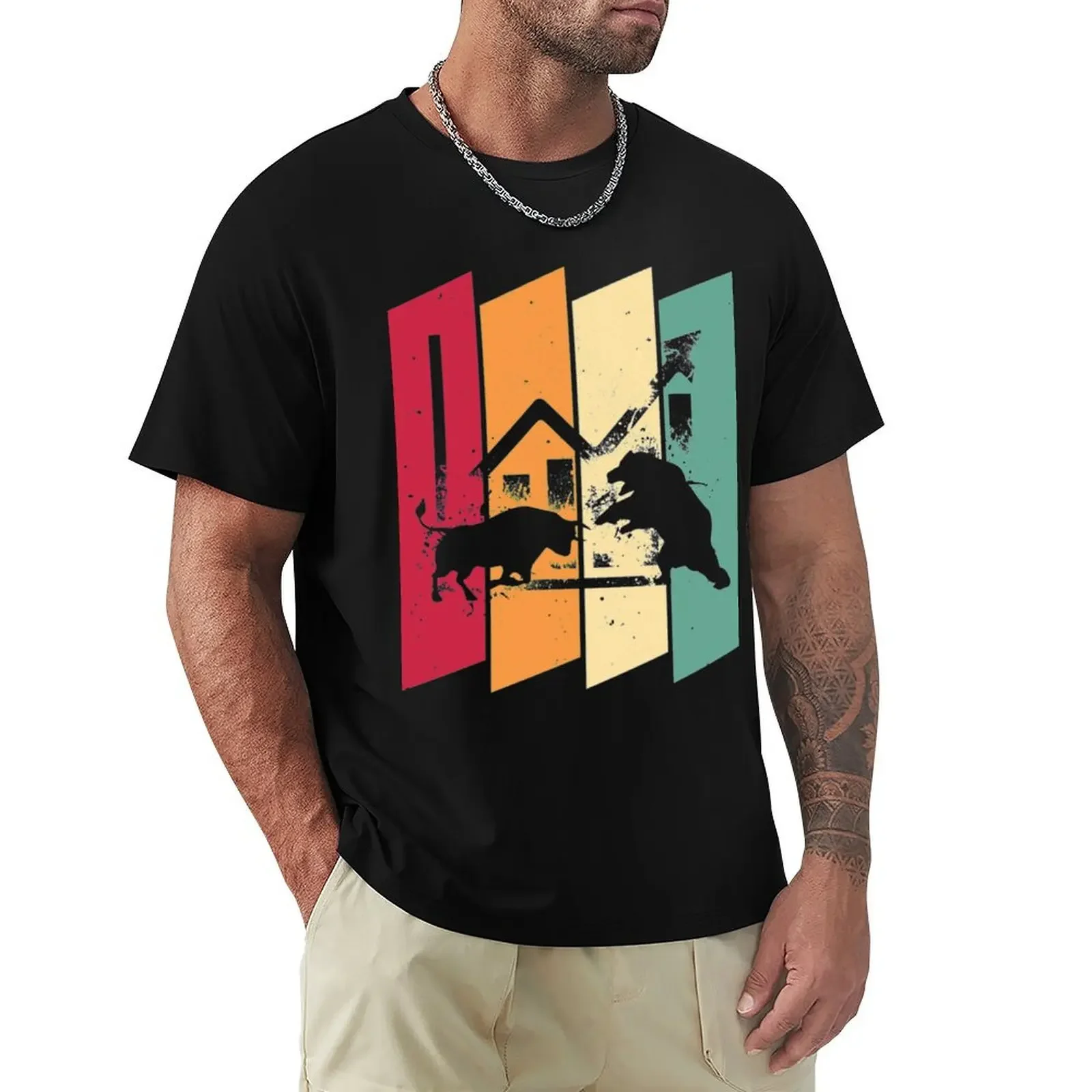 Day Trading T-Shirt oversized graphic tee blacks tops quick drying plain t shirts men