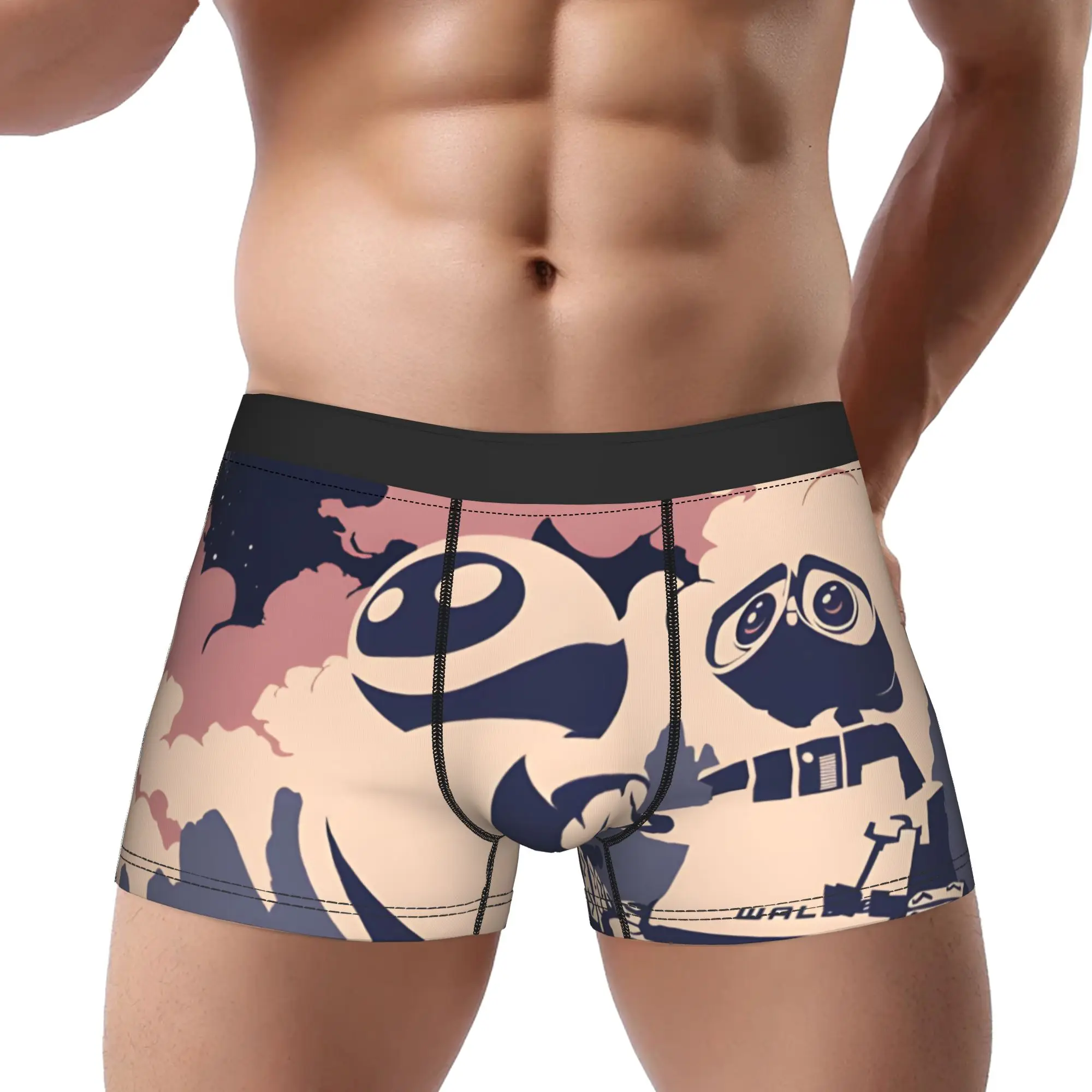 

1piece RobotLove WALL E Cartoon Underpants Breathbale Panties Male Underwear Print Shorts