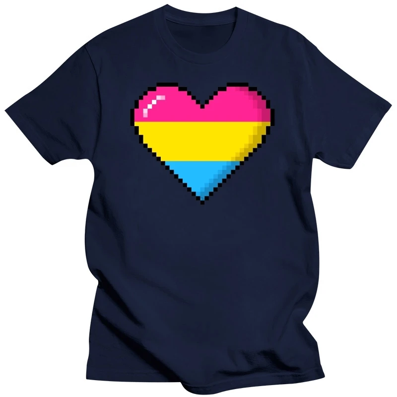 Pansexual Pride 8-Bit Pixel Heart Premium T-Shirt