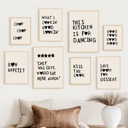 Simple Black Love Phrase Poster Cute Aesthetic Kitchen Alphabet Print Canvas Painting Stylish Modern Nordic Kitchen Wall Art