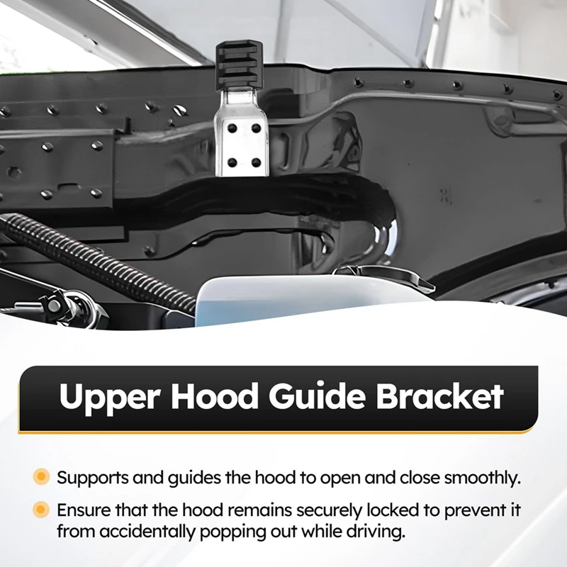 MPB75133 2 Pack Upper Hood Guide Bracket Left & Right Side For Peterbilt 384 388 389 Replace L11-6133 L116133