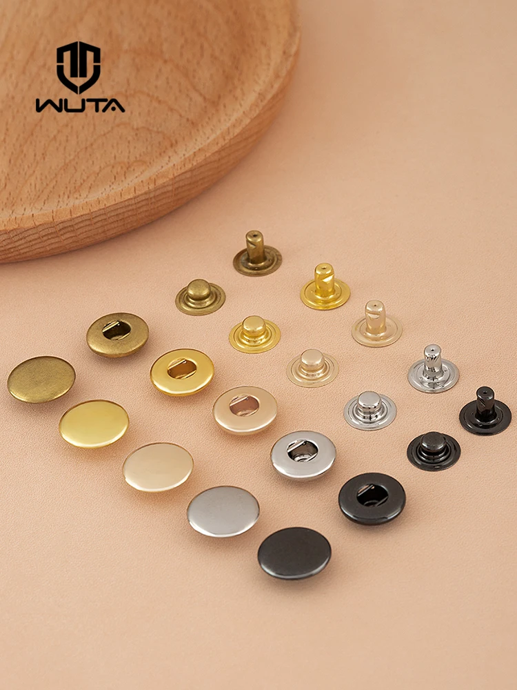 WUTA 10/20 ensemble boutons pression en laiton massif Kit de fixations à pression goujons de presse en métal bricolage artisanat sac accessoires pour cuir, vêtements, veste