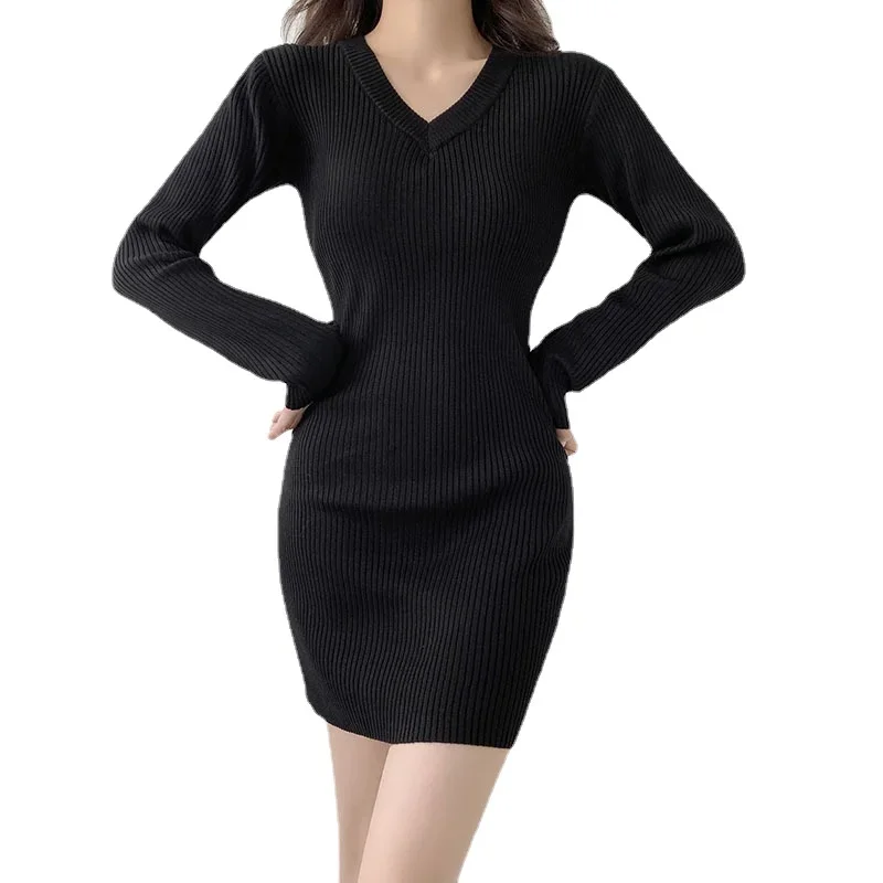 2023 new autumn and winter slimming inside with a bottom wrap buttock skirt