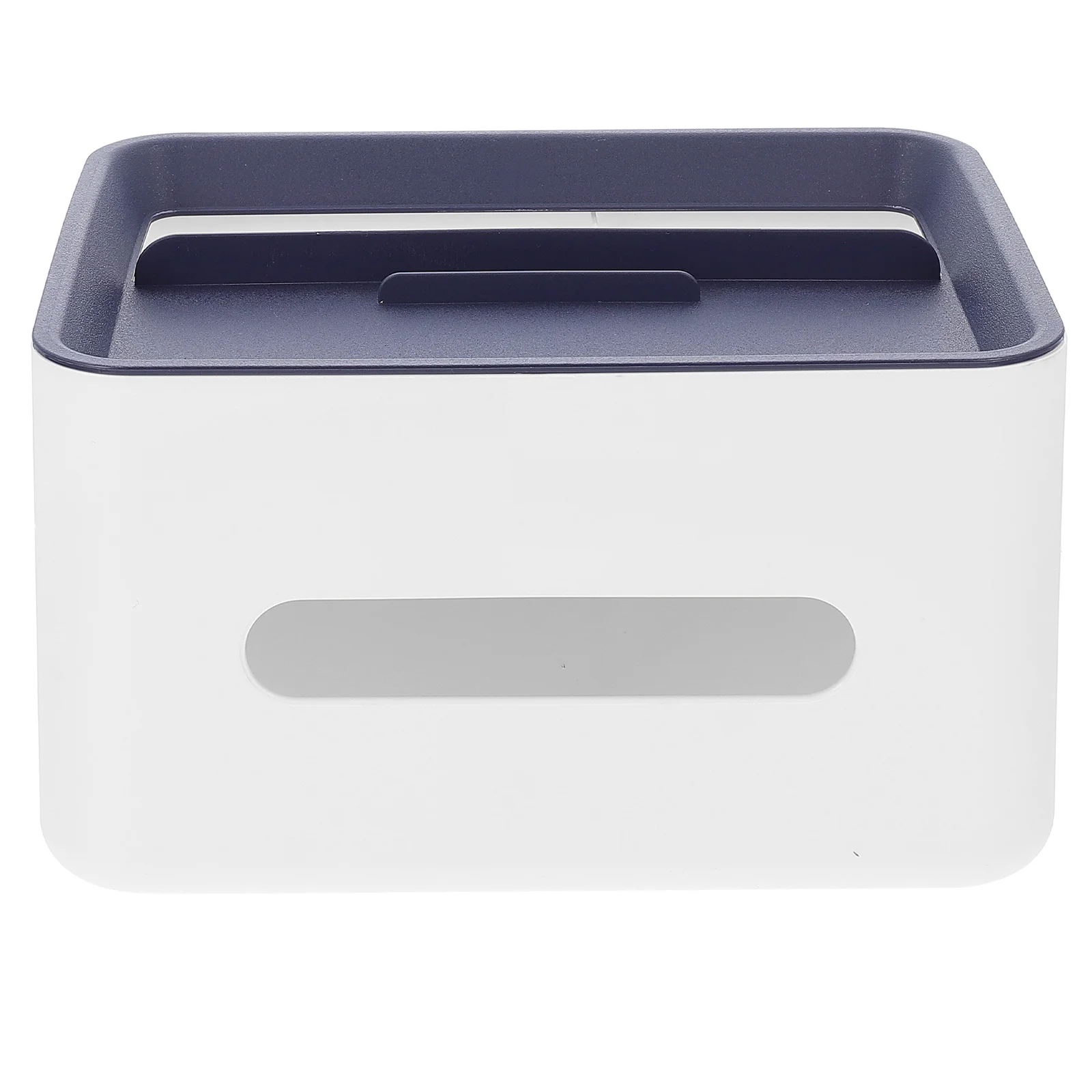 

Tissue Box Storage Desktop Organizer Remote Control Holder PP Material Blue Home Office Multifunctional Paper Towel