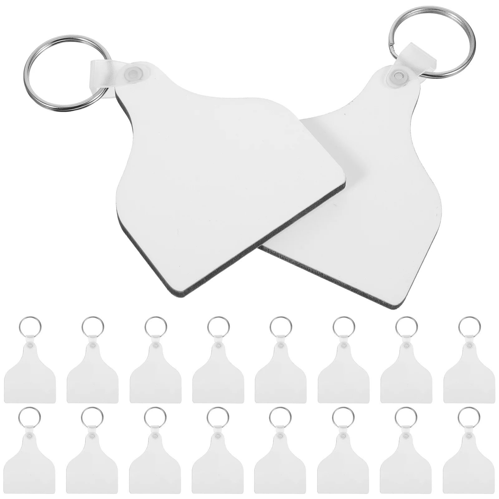 

20 Sets Heat Transfer Key Chain Keychains Tag Sublimation Blank Diy Tags Portable