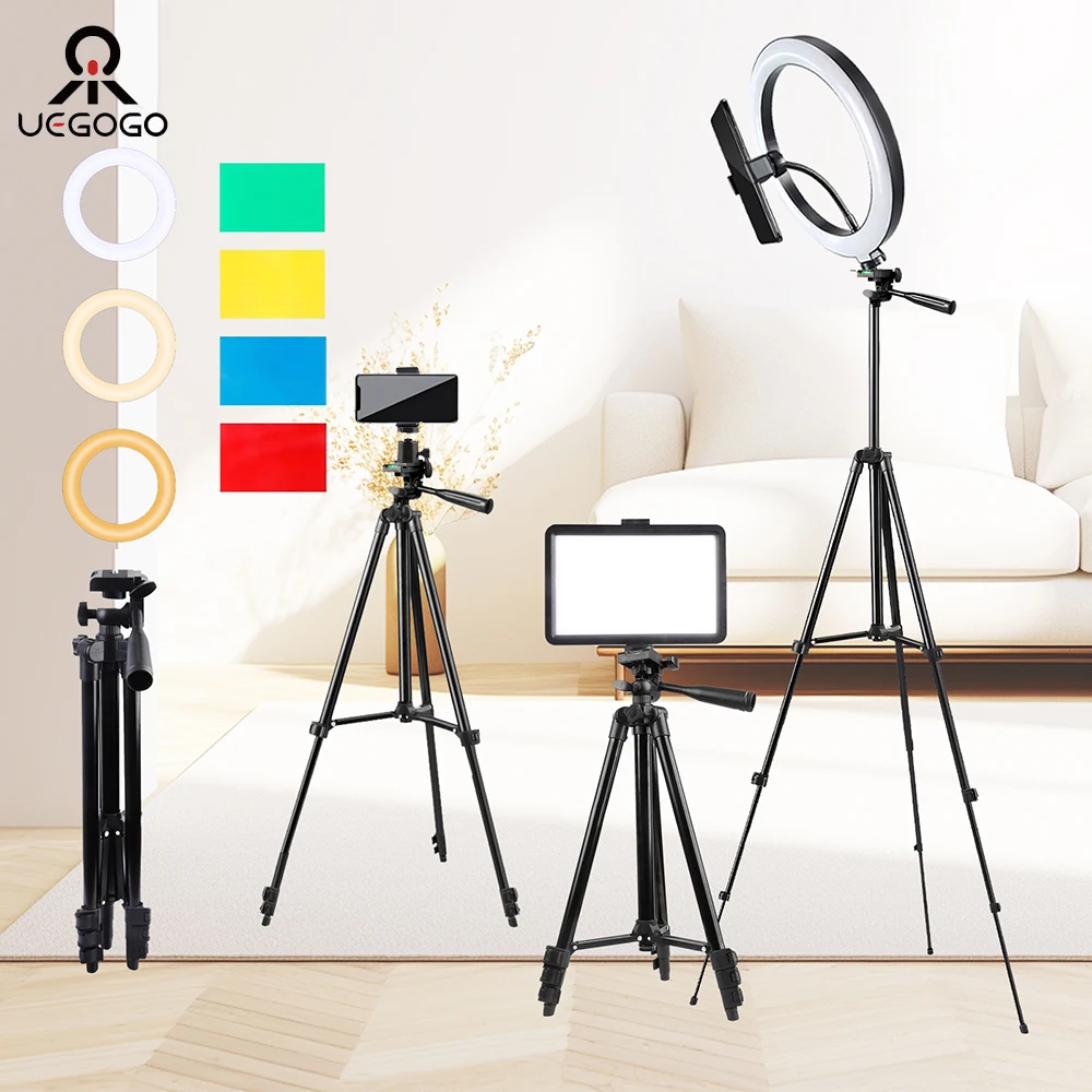 

20cm 8 inch Led Ring Selfie Light Dimmable Photography Fill Lighting Kit Lamp with 130cm Tripod For Live Video Lamp Beads