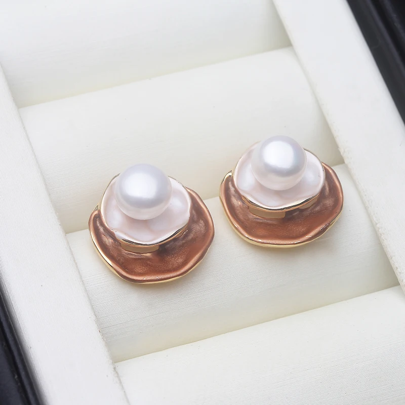 

Pearl Earrings Wedding Vintage Stud Earrings Pearl Wife Mother Birthday Gift White