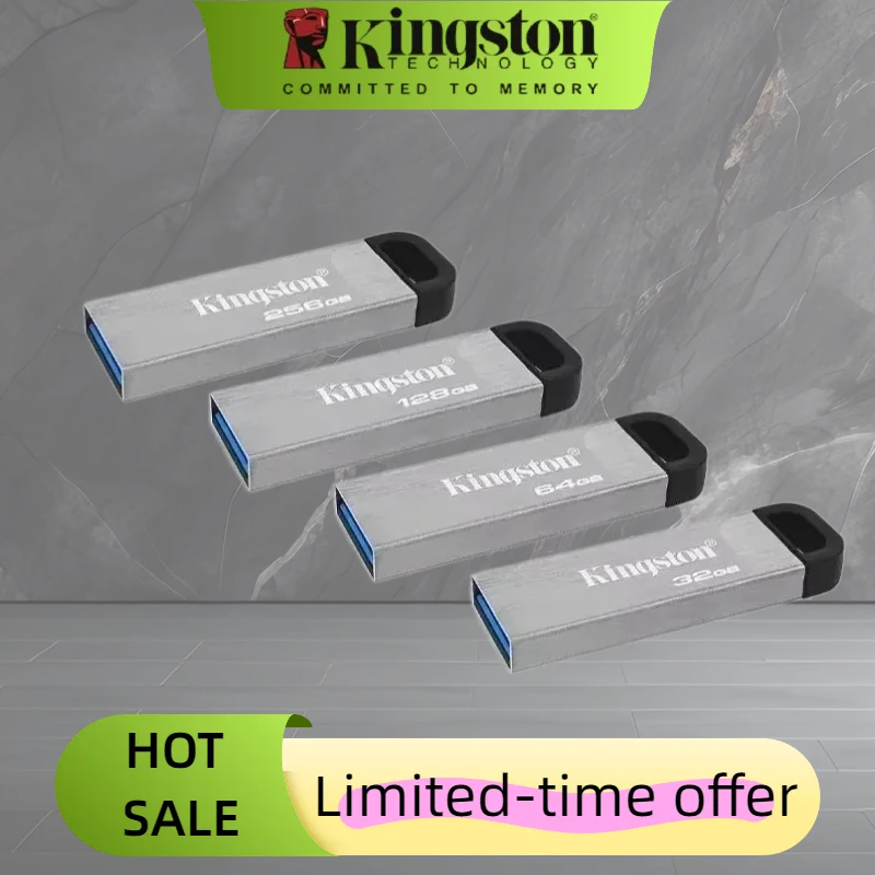 Kingston Data Traveler Kyson USB Flash Drive 64GB 128GB 256GB 512GB USB 3.2 Flash Penrive DTKN Pen Drive for Computer Original