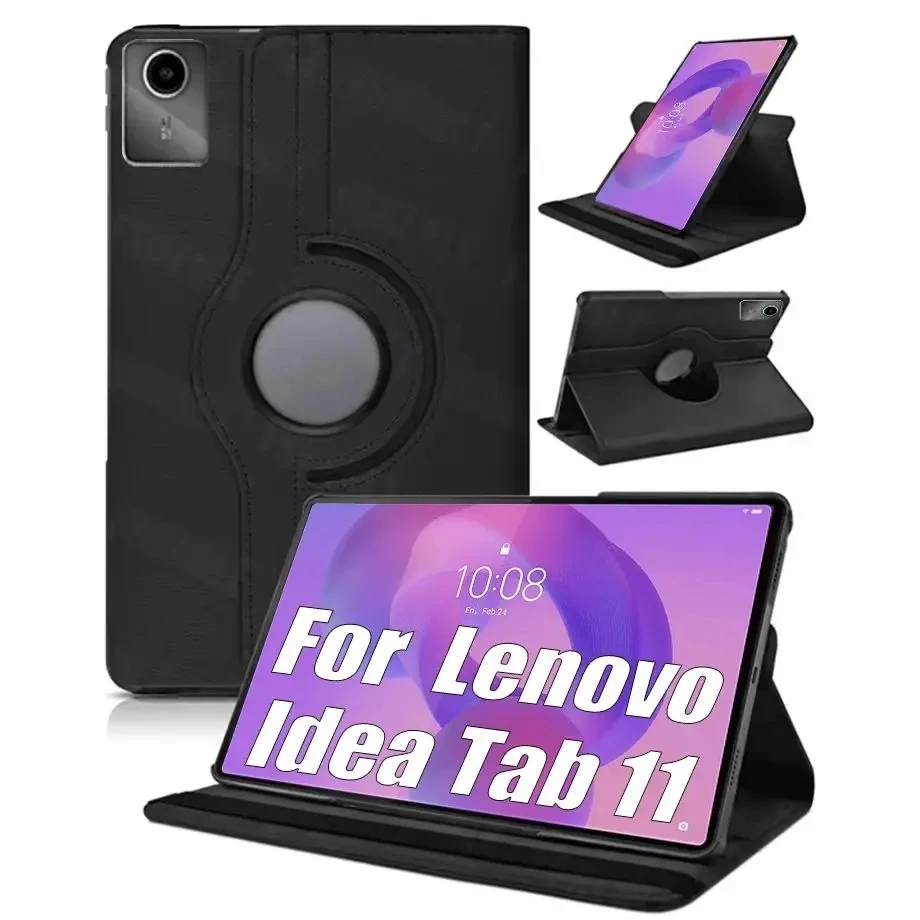 Case for Lenovo Idea Tab 11 inch 2025 Anti-fall Protection Cover Sleep Wake Function 360 Rotating Stand Protective Shell