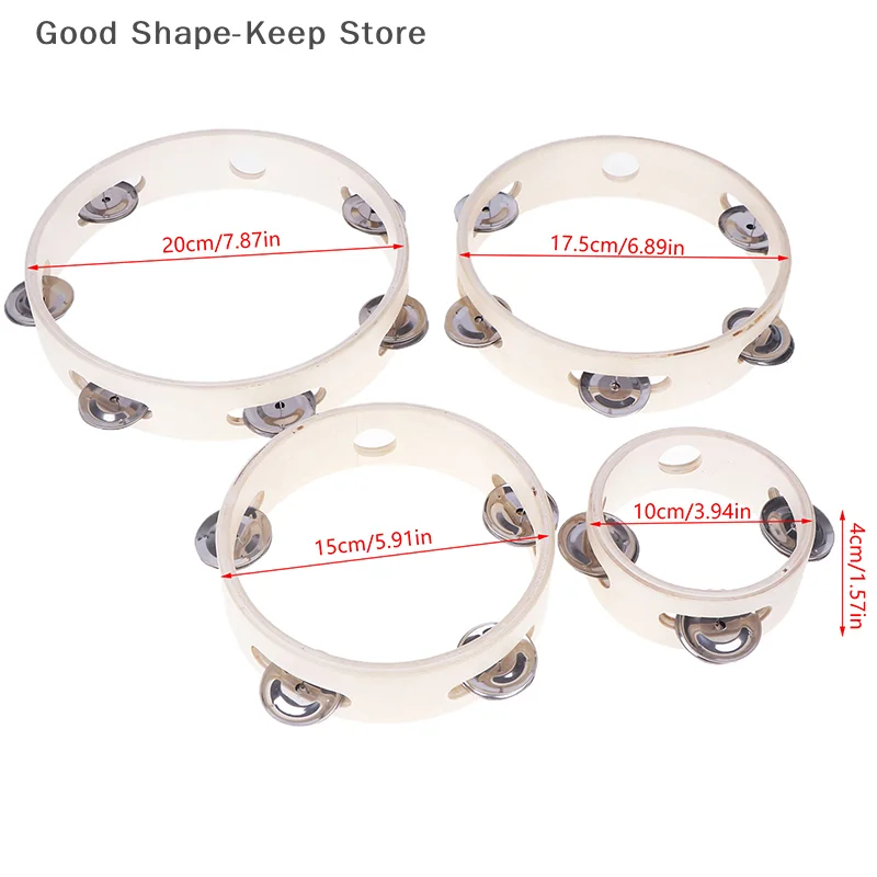 4/6/7/8 Zoll Handtrommeln Lernspielzeug Hand Holz Headless Tamburin Percussion Orff Musikinstrumente für Kinder