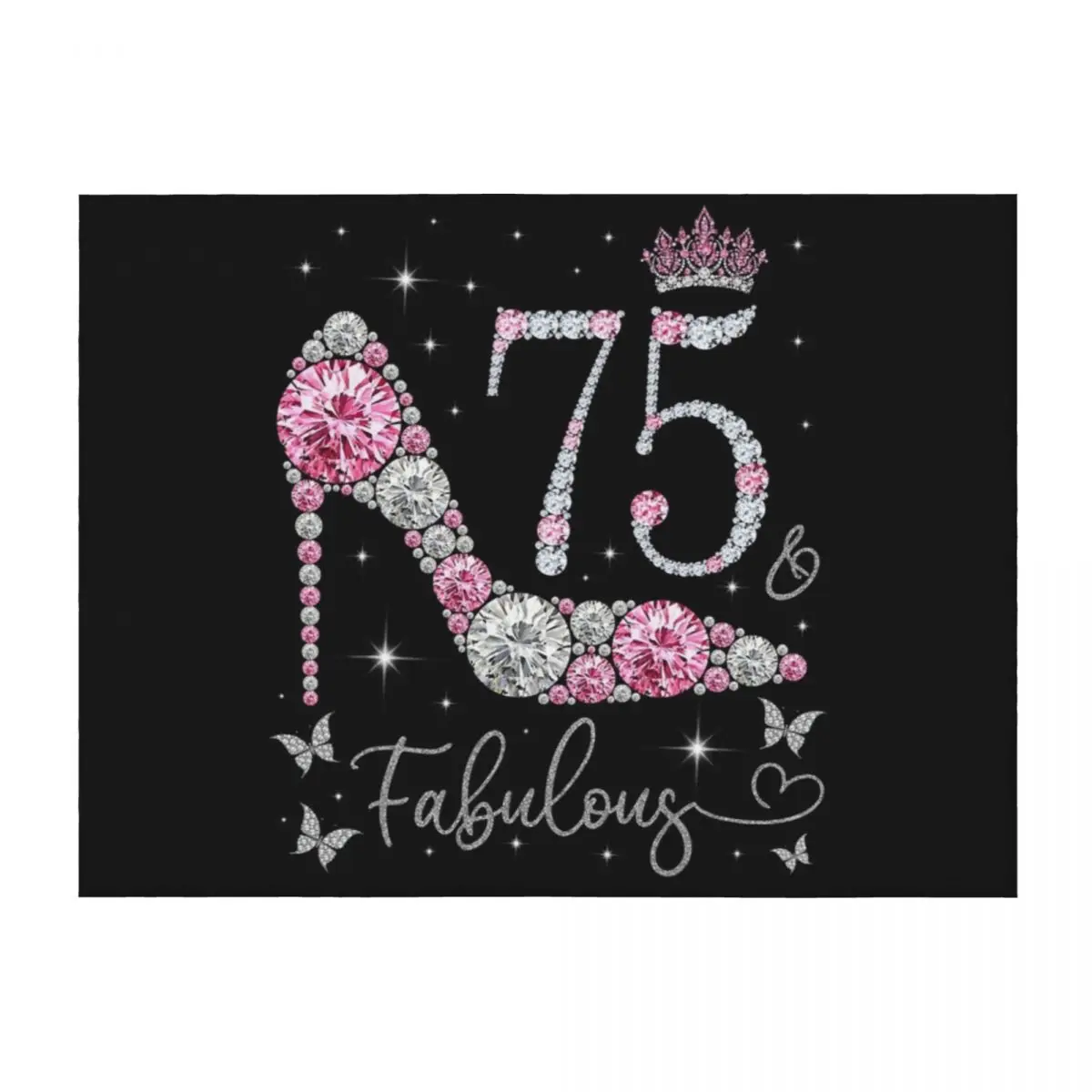 

75 & Fabulous, 75 Years Old and Fabulous, 75th Birthday Throw Blanket Softest christmas gifts Beach Sofa Blankets