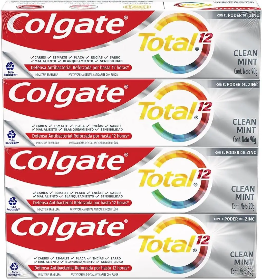 Clean Mint Colgate Toothpaste Total 12 Package With 4