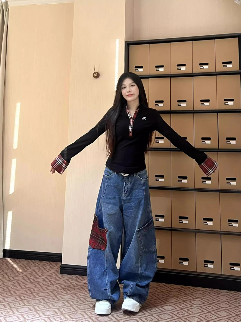 السراويل البضائع النسائية التكتيكية جميع المواسم القطن شيك المألوف العصرية مزاجه أنيقة الحديثة المدينة الحضرية الشارع الشهير محب #4