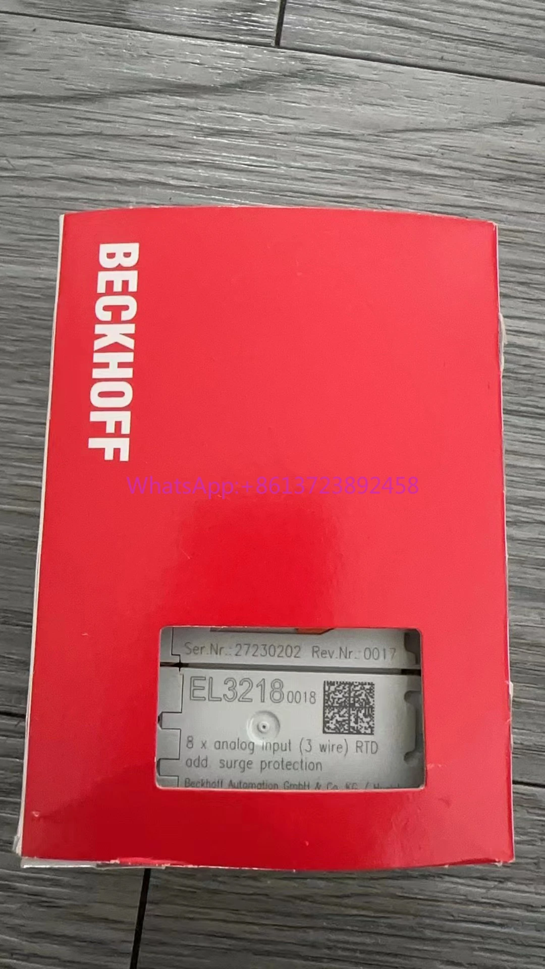 

New German Beckhoff module EL3218-0018 EL3318 is sold in stock with free shipping on SF Express.