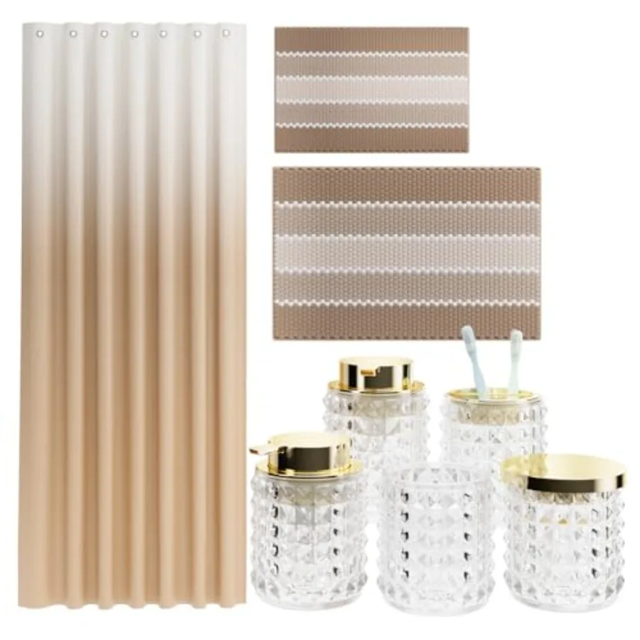 

Аксессуары для ванной комнаты: шторы, коврики и аксессуары, стеклянные аксессуары для ванной, прозрачные аксессуары для ванной, коврики для ванной, аксессуары для ванной, коврик и мыльница Diamond Soap Dish.