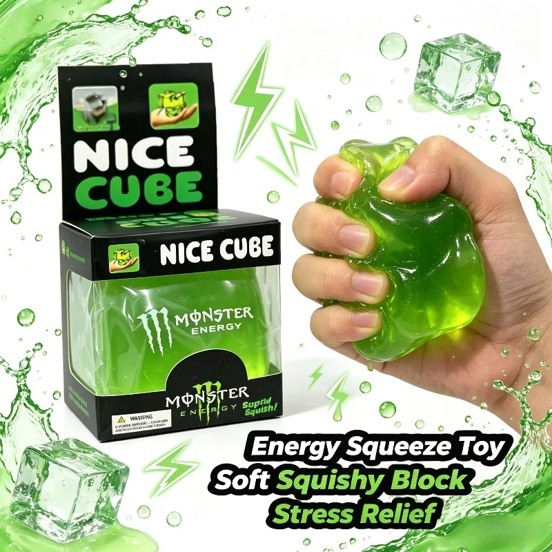 Brand New Nee‑Doh Squish Fidget Toy, Sensory Stress Relief Cube, Squeeze Anxiety Relief Vent Decompression Toy Fidget Toys