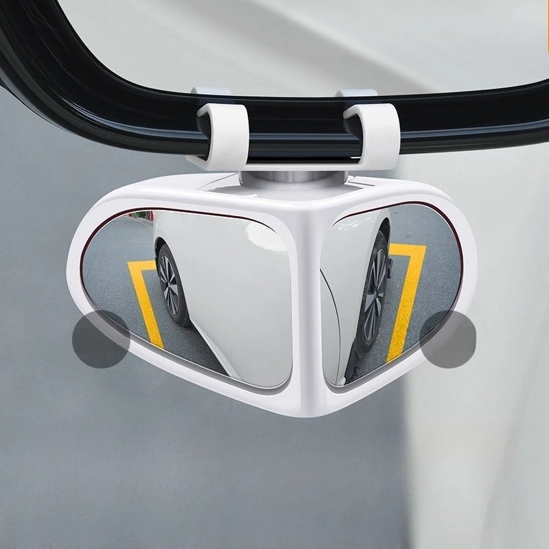 A Pair Car Blind Spot Auxiliary Mirror  360 Degree Ultra Clear Wide Angle Rearview Mirror Parking Aid Mirror