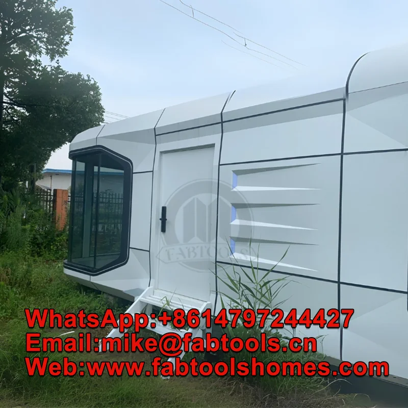 Fully Furnished Modern Prefab Mobile Living Villa Capsule House Hotel Prefabricated Cabin With Bathroom And Kitchen