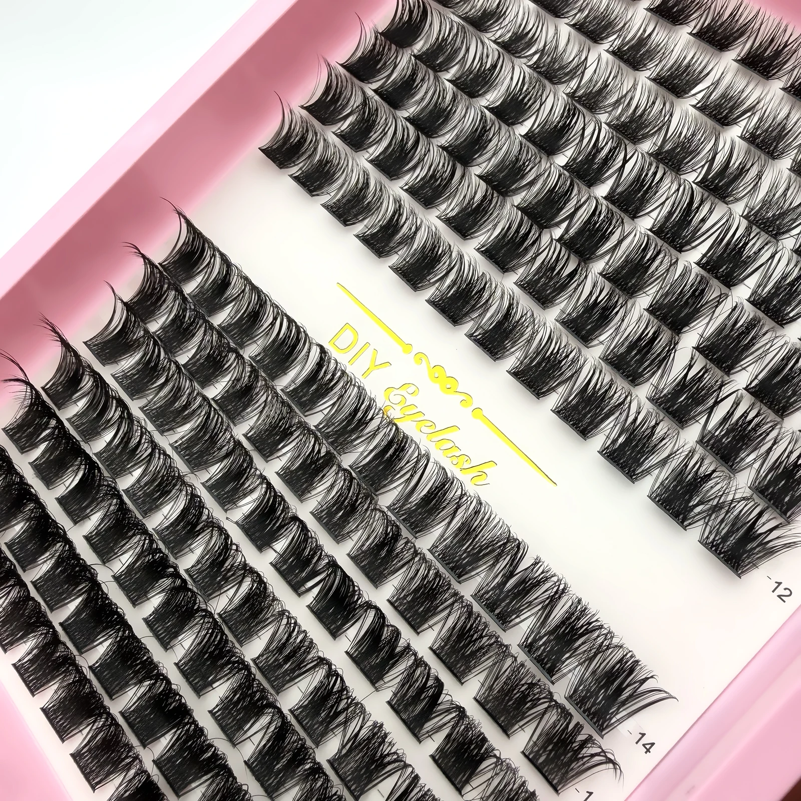 168 Stück Wimpernbüschel D-Curl Wispy Fluffy Einzelwimpernverlängerungen für einen natürlichen Look – DIY Wimpernverlängerung für tägliches Party-Make-up
