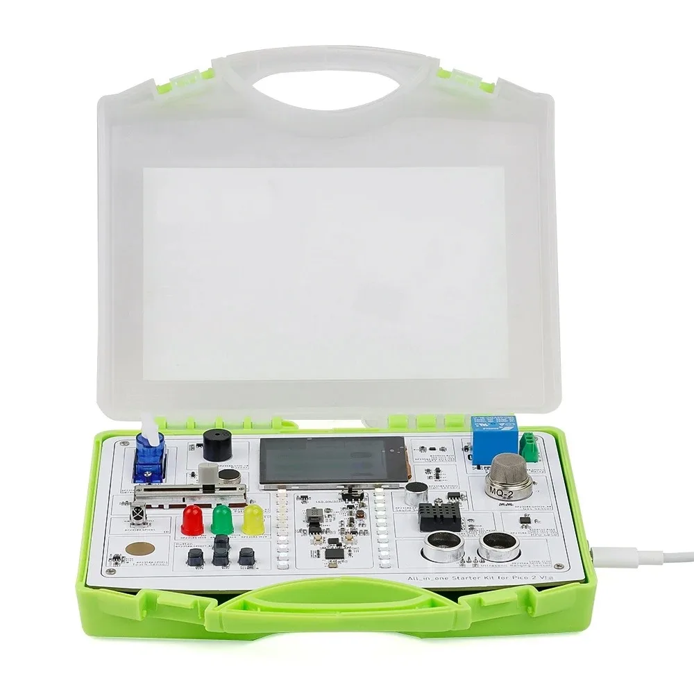 Elecrow All-in-one Starter Kit for Pico 2 with 17 Sensors and 21 Lessons Pico 2 Starter Kit for DIY Maker STEM