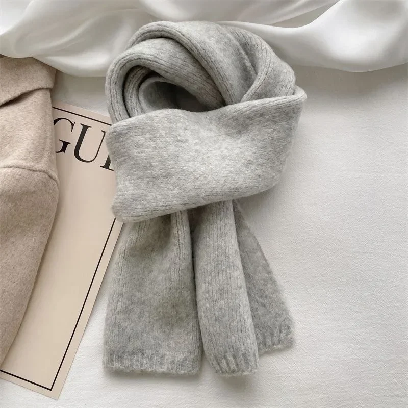 Ladies Cashmere Scarf Women Winter Warm Luxury Solid Color Shawl and Wraps Female Warm Thick Wool Neckerchief Blanket Pashmina