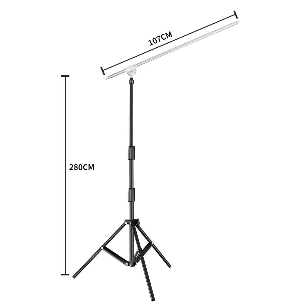 Century Stand Heavy Duty C Stand 290cm/ 9.51ft with 3.51ft/107cm Boom Arm Stainless Steel Photography Studio Video Reflecto Flag