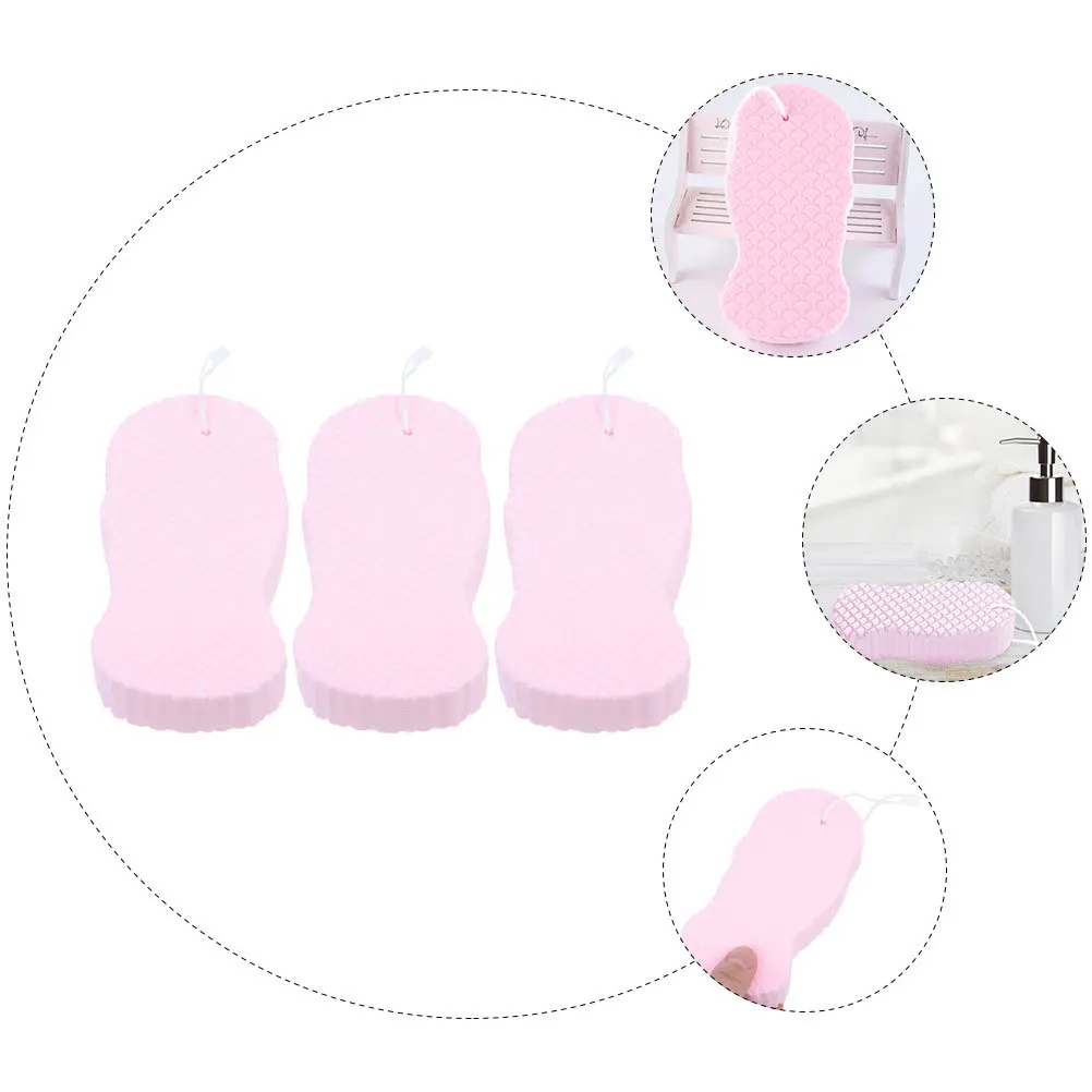 ฟองน้ำอาบน้ำเด็ก 3 ชิ้น สำหรับทำความสะอาดร่างกายเด็กเล็ก ฟองน้ำขัดตัวแบบพกพา อุปกรณ์อาบน้ำเด็ก ฟองน้ำอาบน้ำสำหรับใช้ในบ้าน