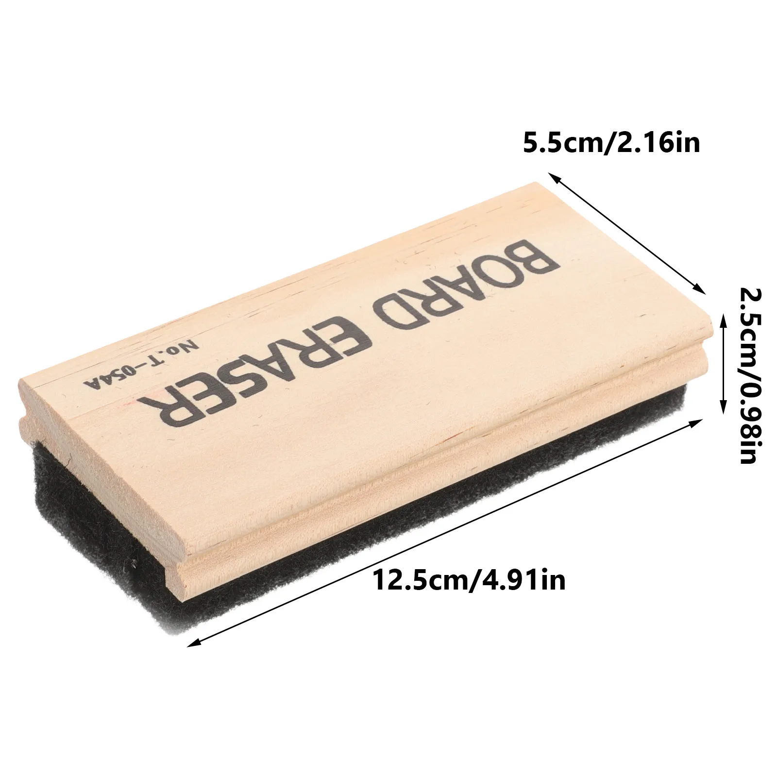 2Pcs Wooden Blackboard Eraser Heavy Duty Fiber Felt Brush Easy Grip Lightweight Non Design for School Classroom Office