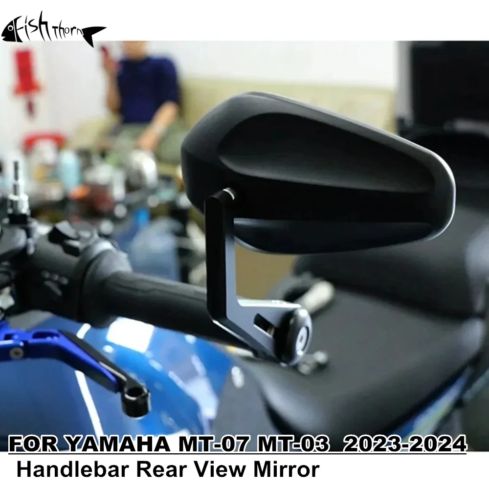 For YAMAHA MT-07 FZ-07 MT07 MT-03 MT03 MT-09 SP MT09 XSR700 XSR900 2023-2024 Motorcycle Mirror Conversion CNC Handlebar Mirror