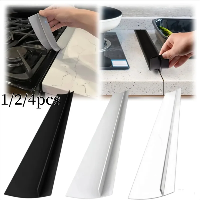 2pcs Silicone Gap Strip Anti-Oil Stove Gap Cover Heat Resistant Universal Sealing T-Strip Counter Gap Filler Kitchen Accessories