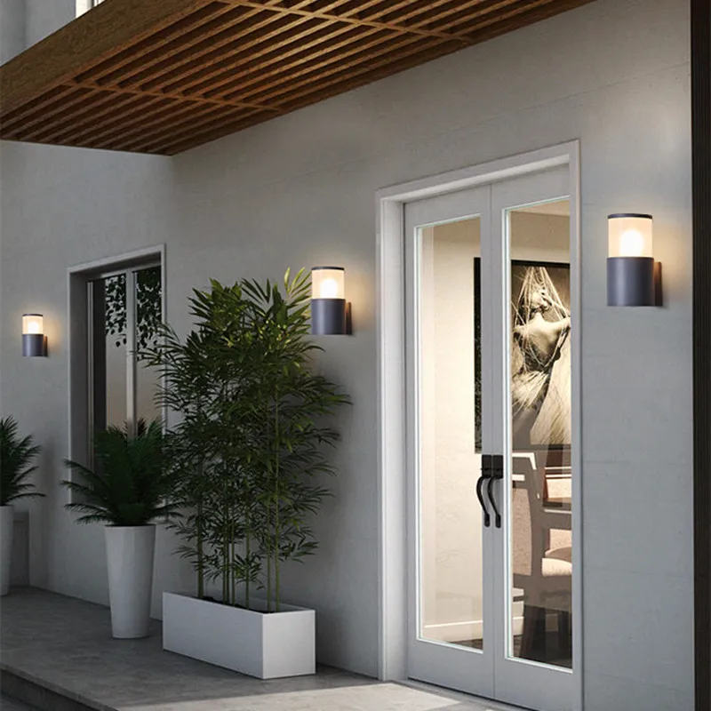 LED Outdoor Wall Lights E27 Waterproof Porch Light 12W AC85-265V Corridor Aisle Wall Sconce for Garden Courtyard Balcony Lamps