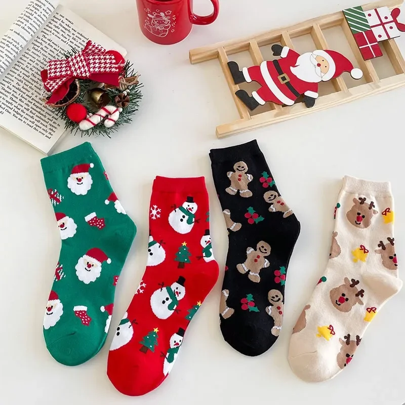 1 Pairs/Lot Children Girls Socks Christmas Socks for Kids Cotton 3-14 Years Comfortable Toddler Leg Warmers Boys Long Socks