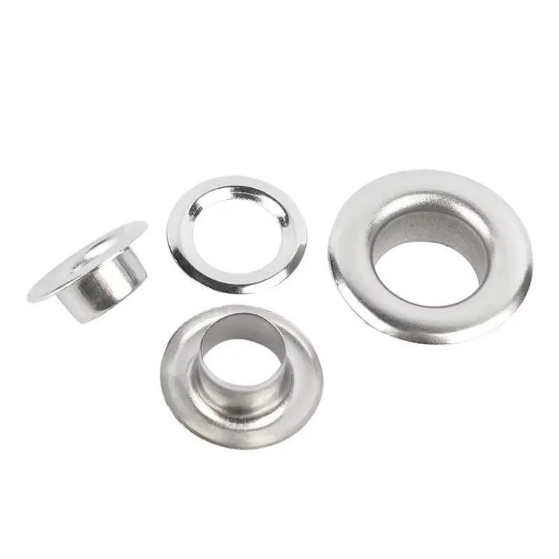 201 Stainless Steel M4.5~M17 Silver With Washer Grommet Eyelets Grommets Hollow Rivets for Leather Craft Repair Shoes