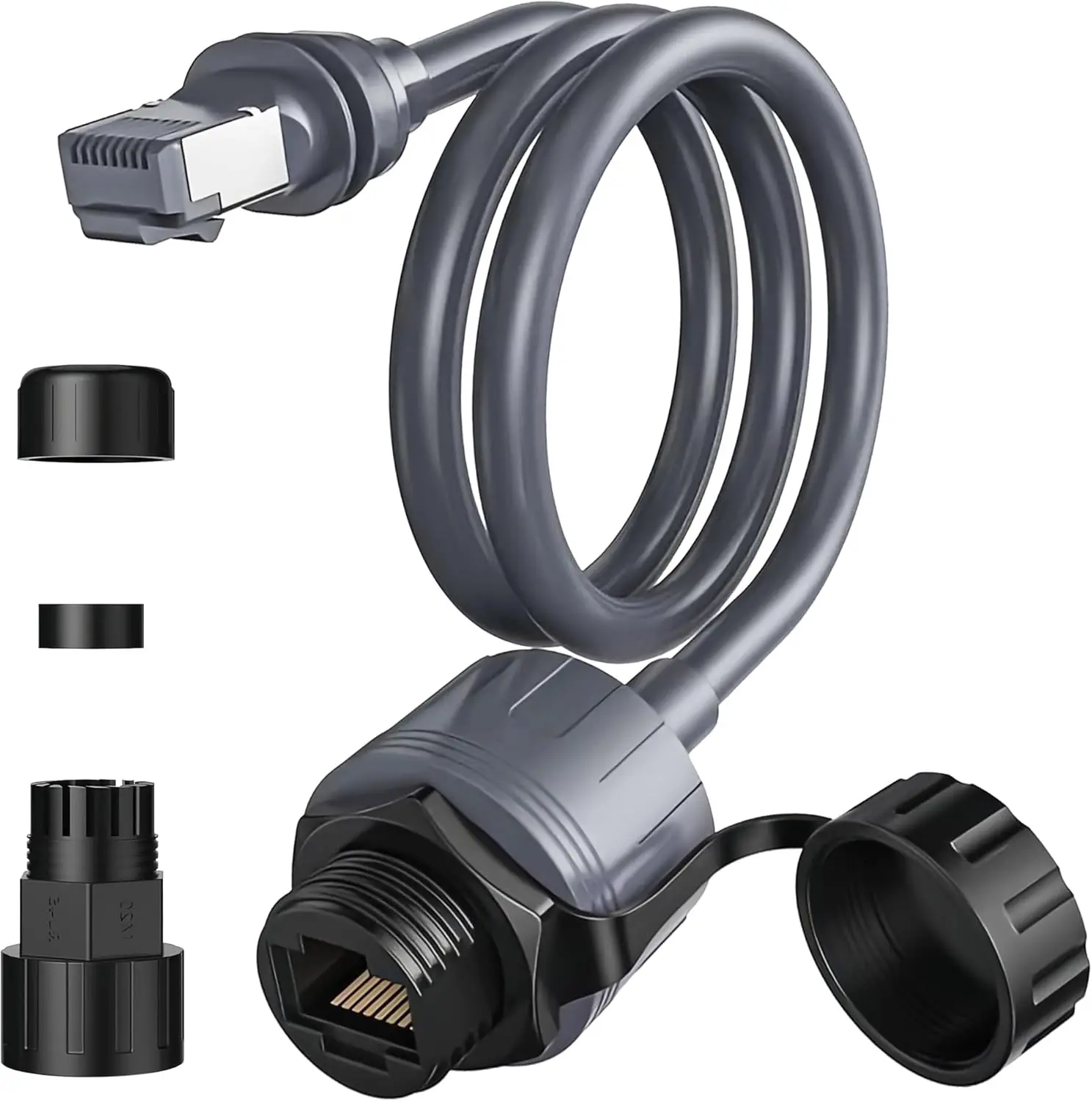 

Starlink Ethernet Adapter Gen 3/Mini, Extension to RJ45 Female Connector Waterproof Compatible with Starlink Dish/V3 Router