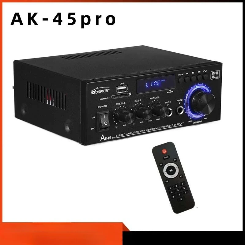 

AK45pro Мощный усилитель мощности 50 Вт * 2, усилитель мощности Bluetooth для дома и автомобиля