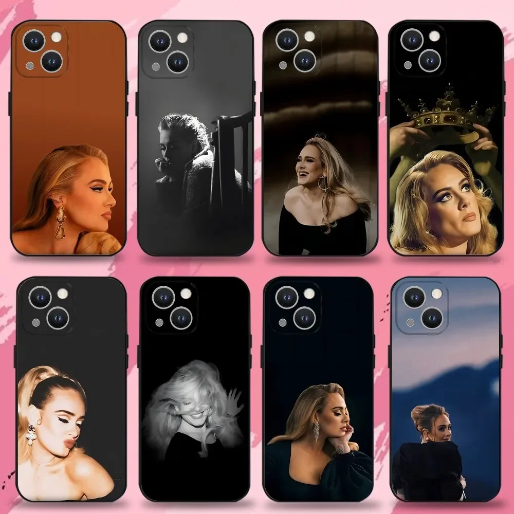 

Singer A-Adele Phone Case For iPhone 16,15,14,13,12,11 Plus,Pro Max,XS,X,XR,SE,Mini,8,7,Soft Silicone Black Cover
