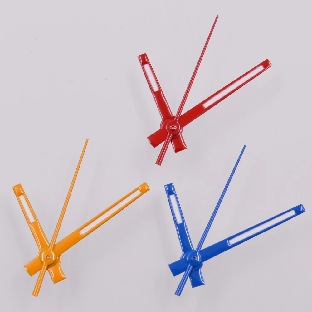 Red/Blue/yellow Watch Hands Green luminous Fit NH35 NH36 ETA 2824 2836 PT5000 ST2130 Automatic Movement Parts