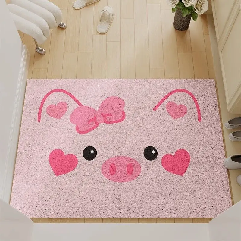

Modern Cartoon Cute Quirky Loop Pile Carpet Entryway Anti-slip Dirty Resistant Floor Mat Home Decoration