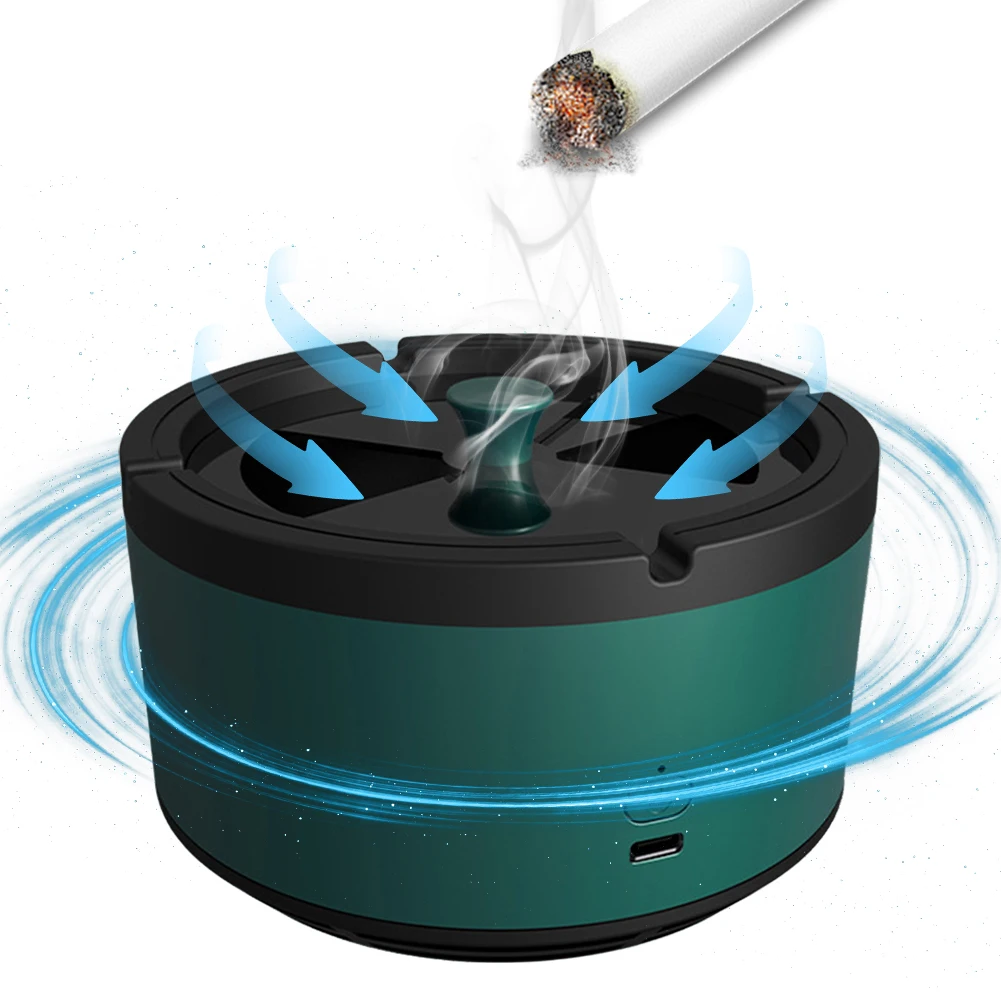 

Ashtray Air Purifier Smoke Removal Air Purification Ashtray Smokeless Ashtray Portable Ash Tray for Home Indoor Office