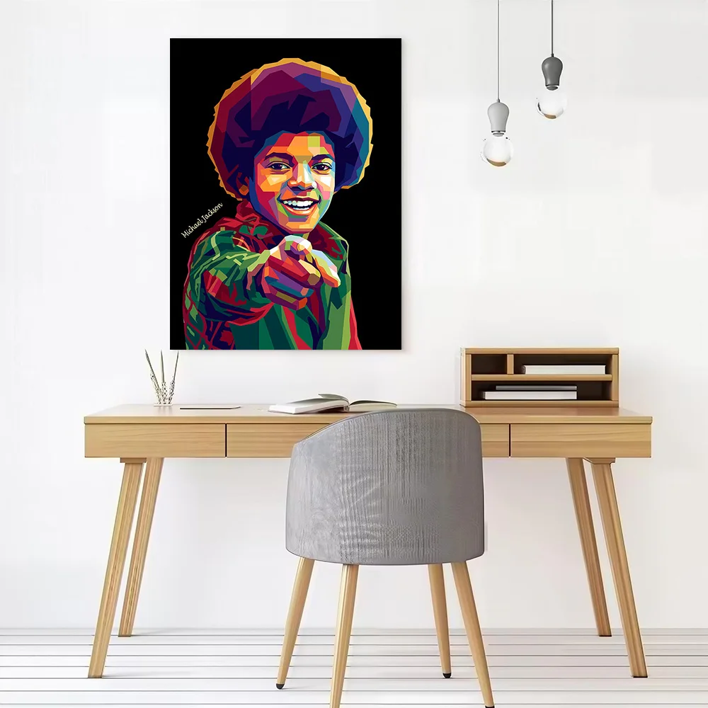 Michael Jackson Pop Art Portrait Printed Canvas Poster Personalized High Quality Wall Art Paintings for Home and Decoration Room