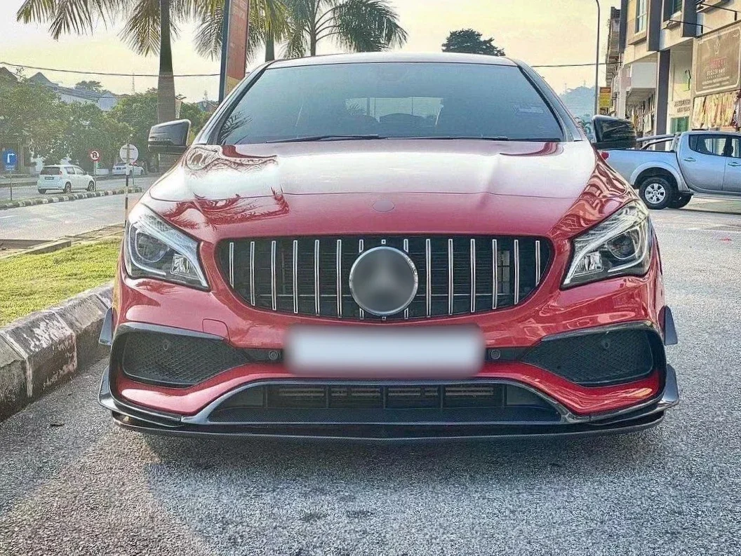 Koolstofvezel voorlip voor Mercedes Benz W117 Cla45 RZ Style Body Kit voorbumperlip