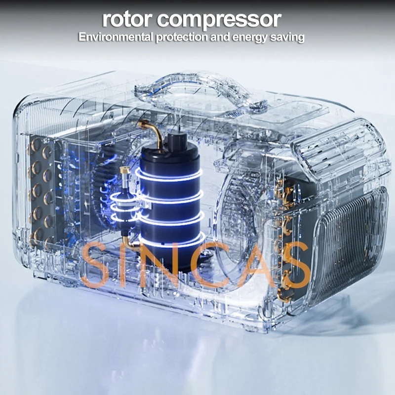 Condizionatore d'aria portatile dual mode 1800w Compressore Raffreddamento Unità di riscaldamento Riparo esterno in stile coreano Controllo del clima Campeggio